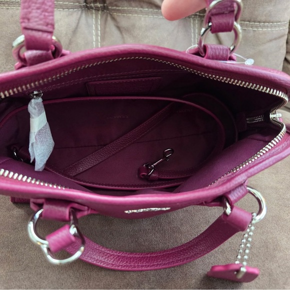 Coach Fuchsia Leather Satchel - Mini Nolita - Picture 7 of 10